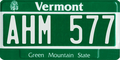 VT license plate AHM577
