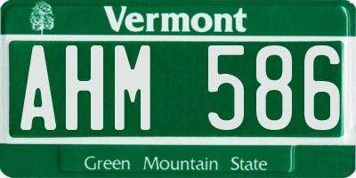 VT license plate AHM586