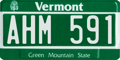 VT license plate AHM591