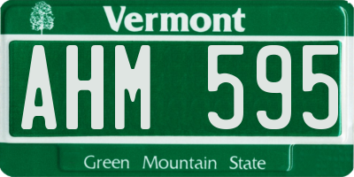 VT license plate AHM595
