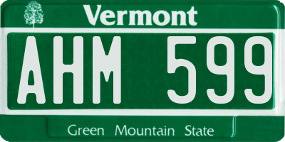 VT license plate AHM599