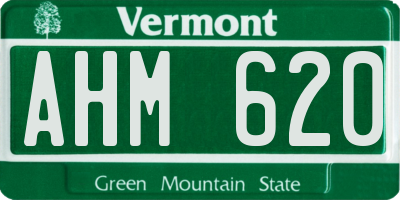 VT license plate AHM620