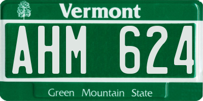VT license plate AHM624
