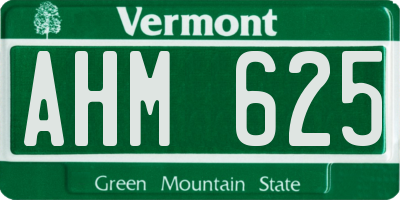 VT license plate AHM625