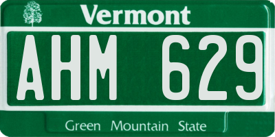 VT license plate AHM629