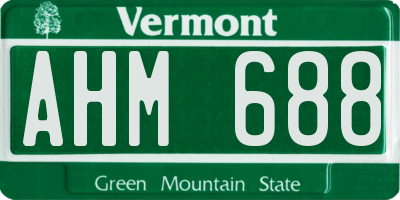 VT license plate AHM688
