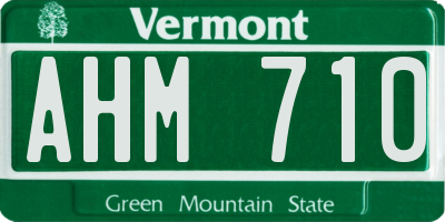 VT license plate AHM710