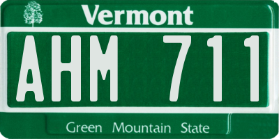 VT license plate AHM711