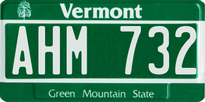 VT license plate AHM732