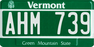 VT license plate AHM739