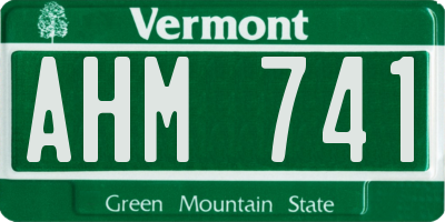 VT license plate AHM741