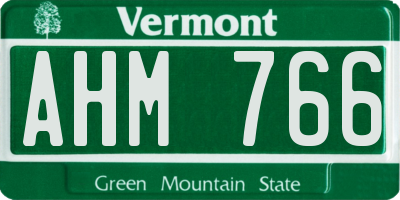 VT license plate AHM766
