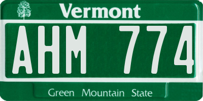 VT license plate AHM774