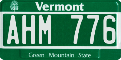 VT license plate AHM776