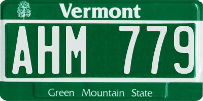 VT license plate AHM779