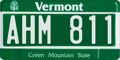 VT license plate AHM811