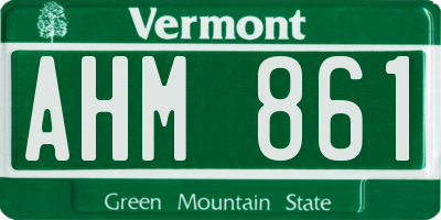 VT license plate AHM861