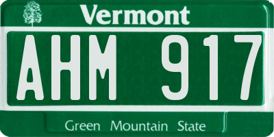 VT license plate AHM917