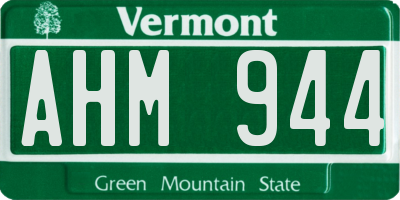 VT license plate AHM944