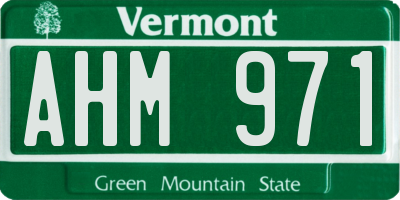 VT license plate AHM971