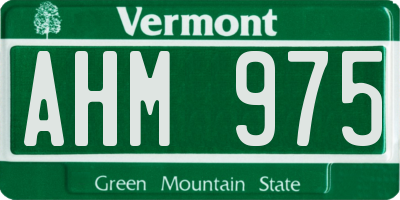 VT license plate AHM975