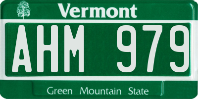 VT license plate AHM979