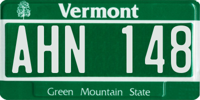 VT license plate AHN148