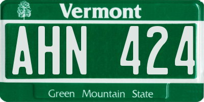 VT license plate AHN424