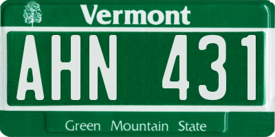 VT license plate AHN431