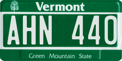 VT license plate AHN440