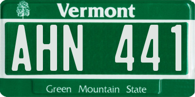 VT license plate AHN441