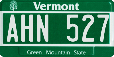VT license plate AHN527