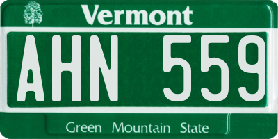 VT license plate AHN559