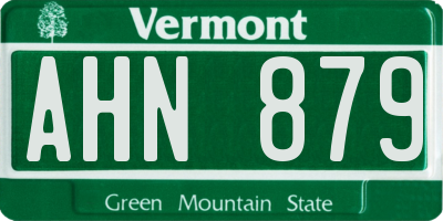VT license plate AHN879