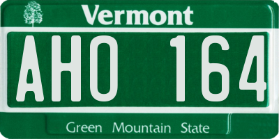 VT license plate AHO164