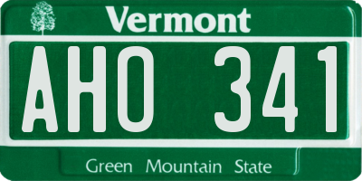 VT license plate AHO341