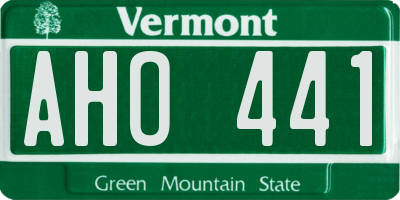 VT license plate AHO441