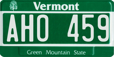 VT license plate AHO459