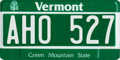 VT license plate AHO527
