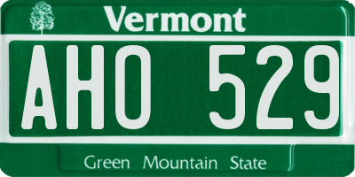 VT license plate AHO529