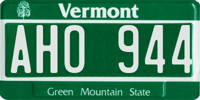 VT license plate AHO944