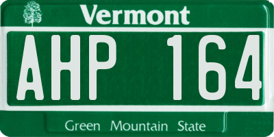 VT license plate AHP164