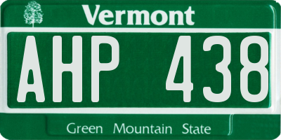 VT license plate AHP438