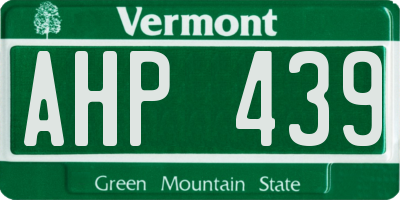 VT license plate AHP439