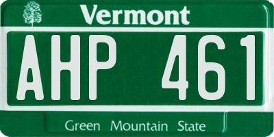 VT license plate AHP461