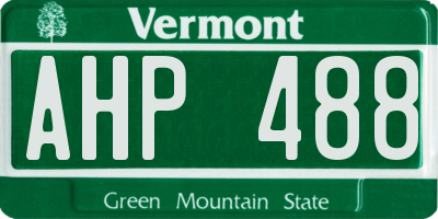 VT license plate AHP488