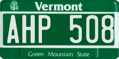 VT license plate AHP508