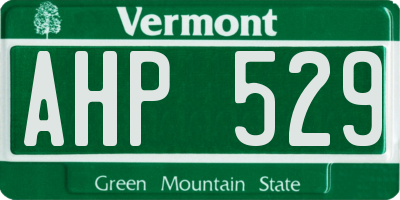 VT license plate AHP529