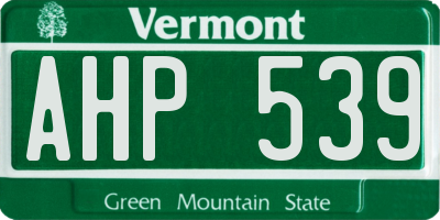 VT license plate AHP539
