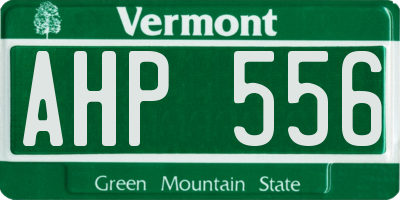 VT license plate AHP556